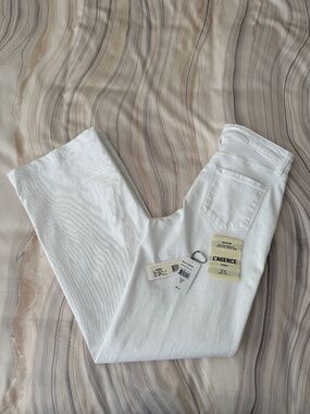 L'Agence Scottie High Rise Wide Leg Jeans in Blanc White Size 25 - $255